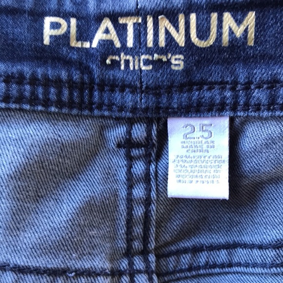 Chico’s Platinum dark wash straight leg jeans - Picture 8 of 10